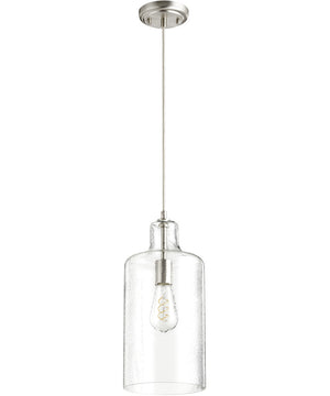 7"W 1-light Pendant Satin Nickel