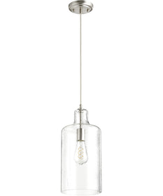7"W 1-light Pendant Satin Nickel