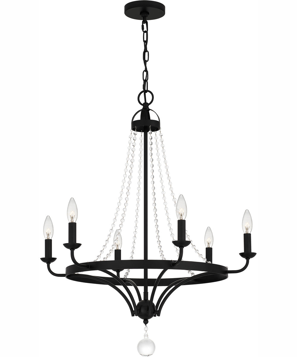 Adelaide 6-light Chandelier Matte Black
