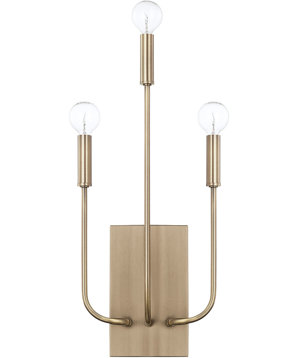 Zander 3-Light Sconce In Aged Brass