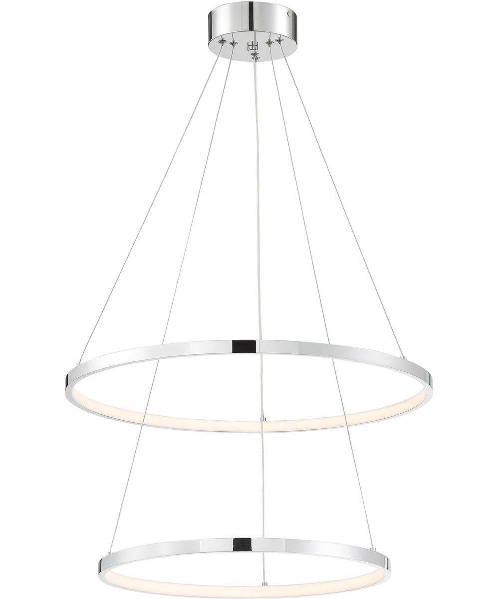 Rimmy 2-Light Led Pendant Chrome
