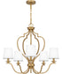 Wilkins 5-light Chandelier Brushed Weathered Brass