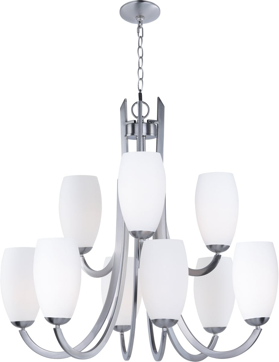 Taylor 9-Light Chandelier Satin Nickel