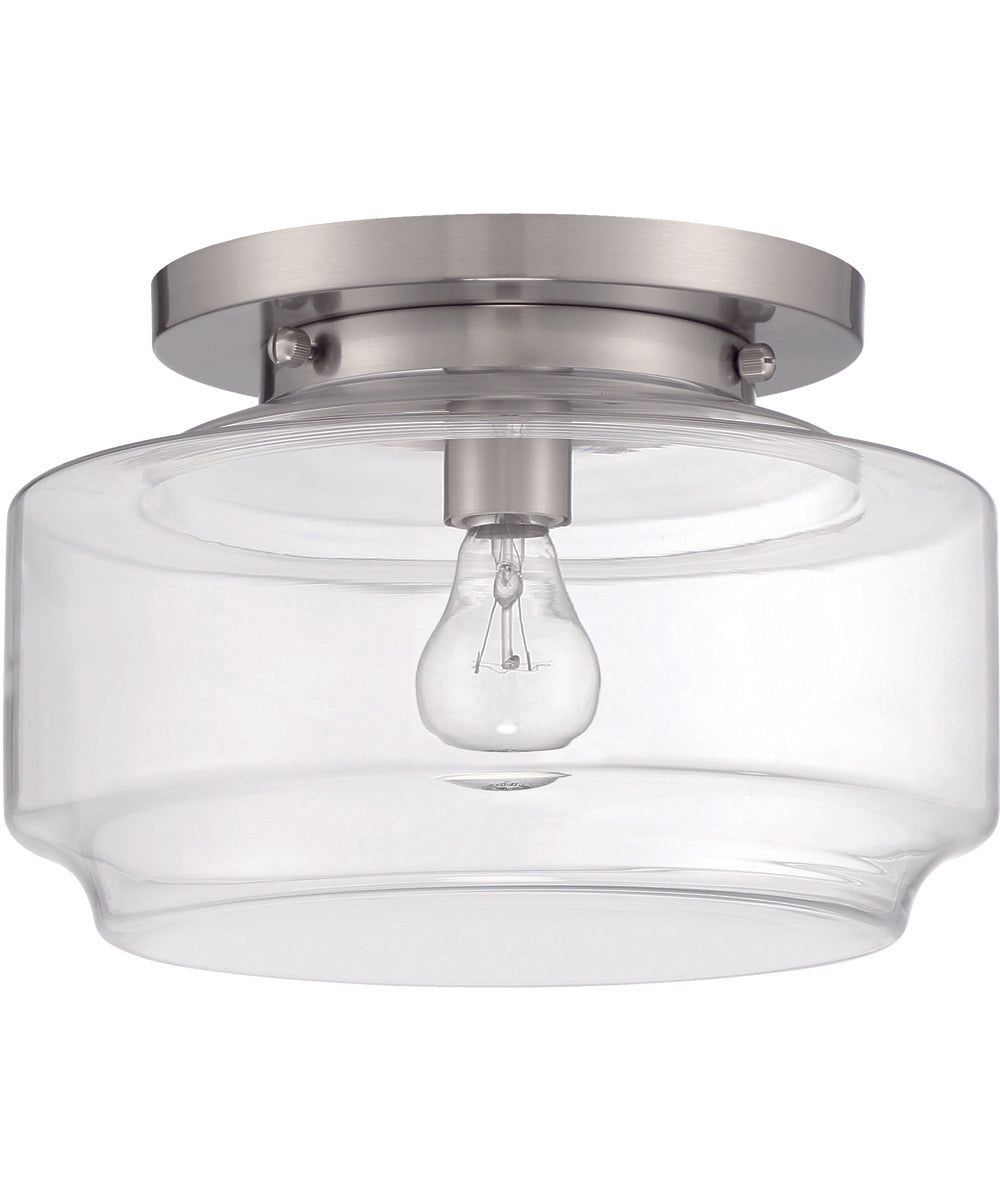Peri 1-Light Flushmount Brushed Polished Nickel