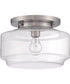Peri 1-Light Flushmount Brushed Polished Nickel