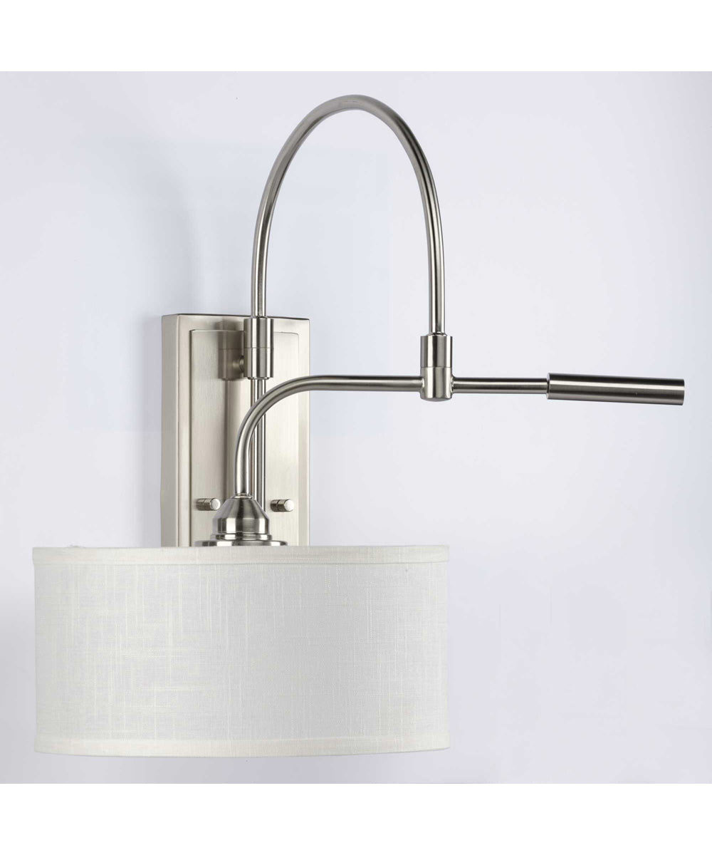 Kempsey 1-Light Swing Arm Wall Bracket Brushed Nickel