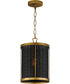 Rattan 1-Light Pendant Natural Aged Brass
