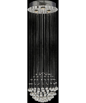 Sapphire 3-Light Chandeliers Chrome/Crystals