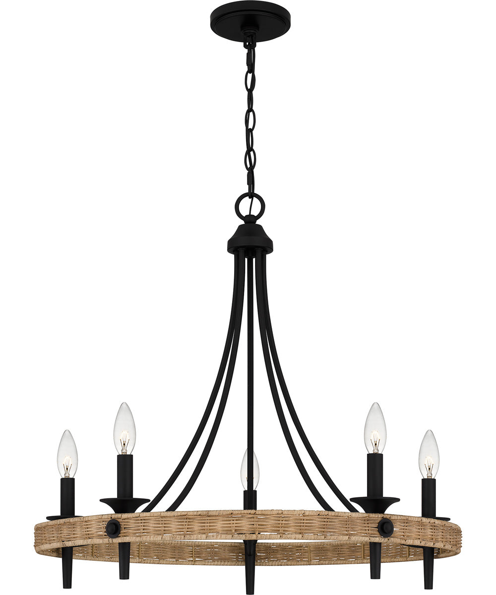 Catania 5-light Chandelier Matte Black