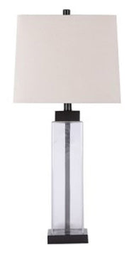 Alvaro Glass Single Table Lamp Clear/Bronze 29"H
