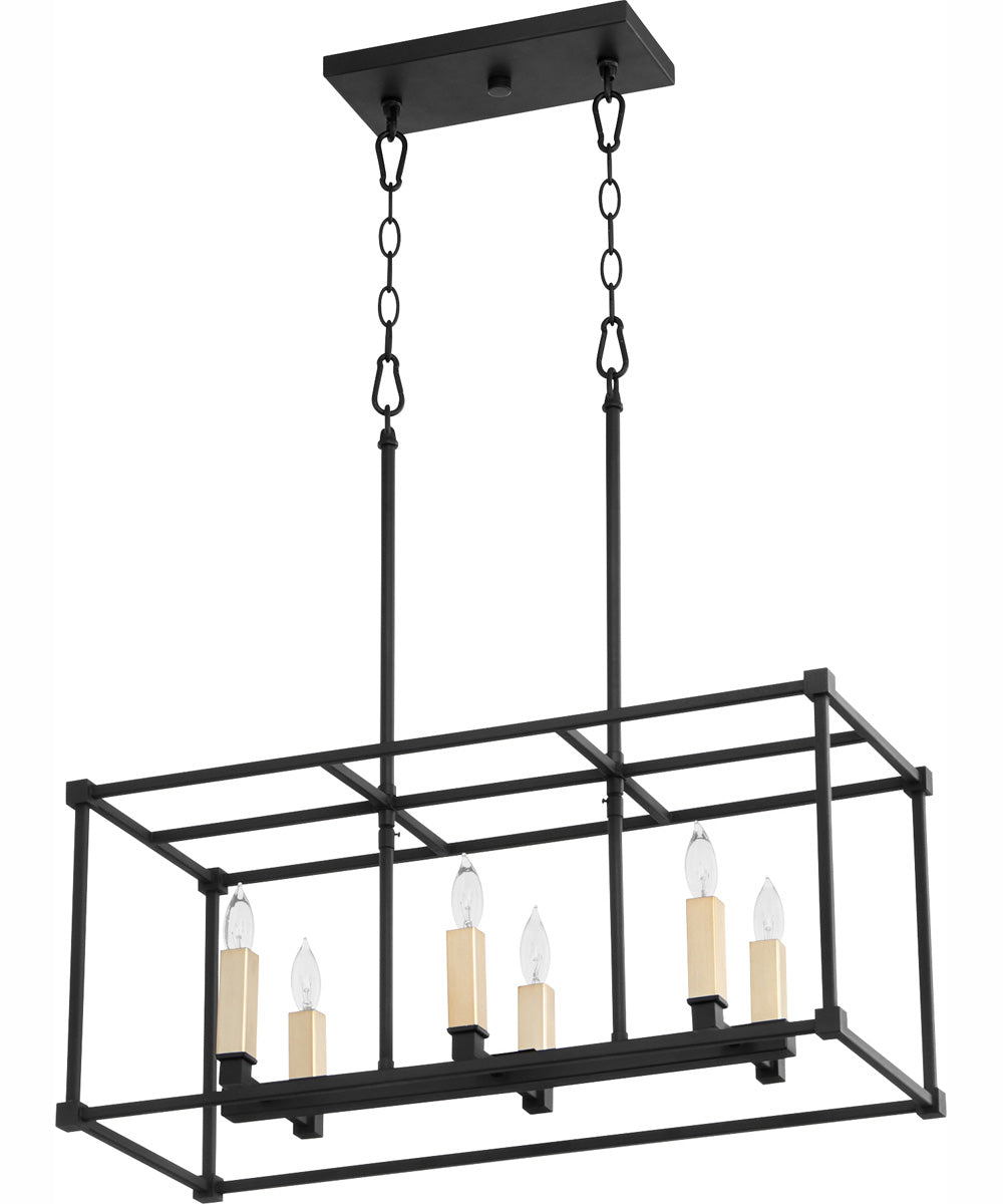 Olympus 6-light Pendant Textured Black