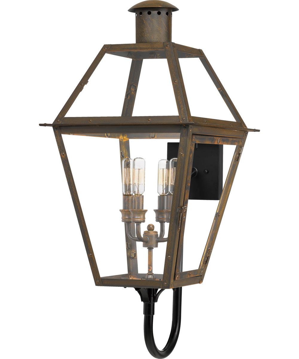Rue De Royal Extra Large 4-light Outdoor Wall Light Industrial Bronze