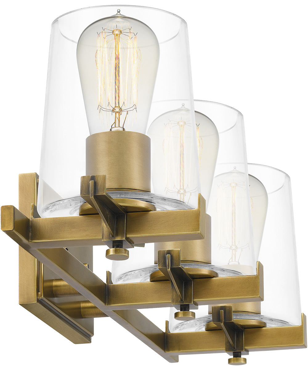 Perry Large 3-light Bath Light Weathered Brass