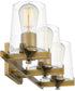 Perry Large 3-light Bath Light Weathered Brass