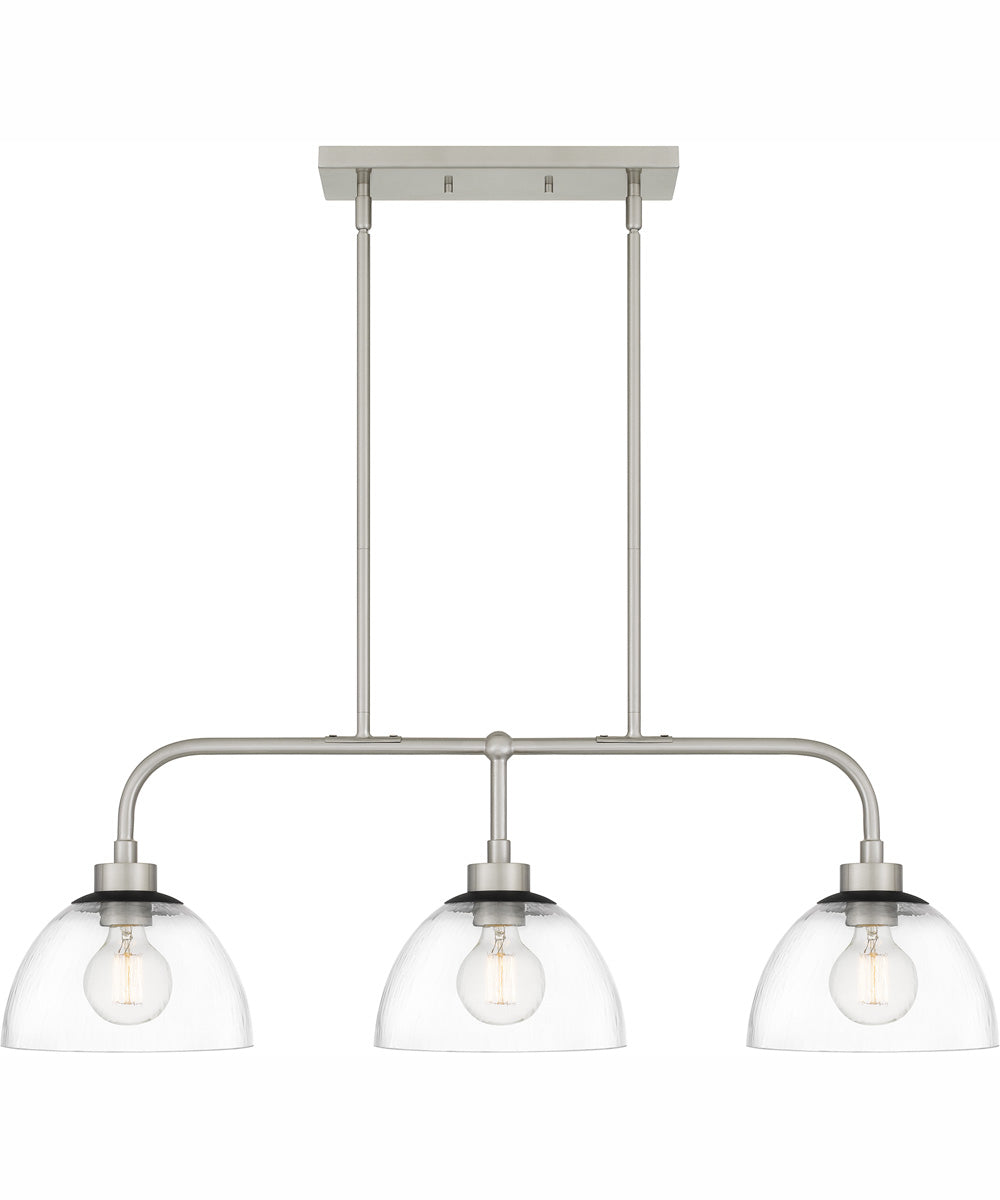 Halsey Medium 3-light Island Light Brushed Nickel