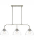 Halsey Medium 3-light Island Light Brushed Nickel