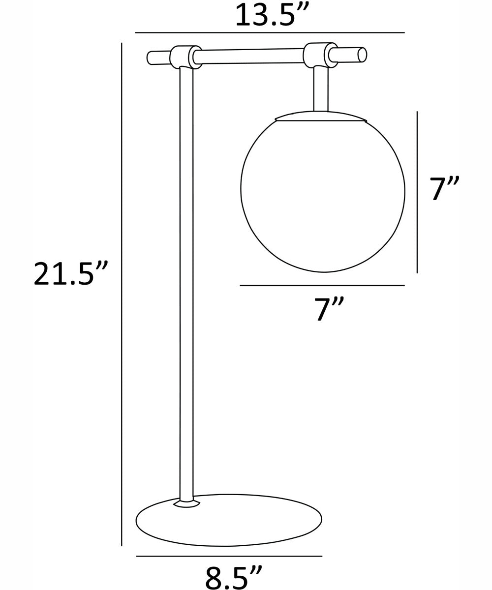 Lencho 1-Light Table Lamp Gold/Frost Glass Shade
