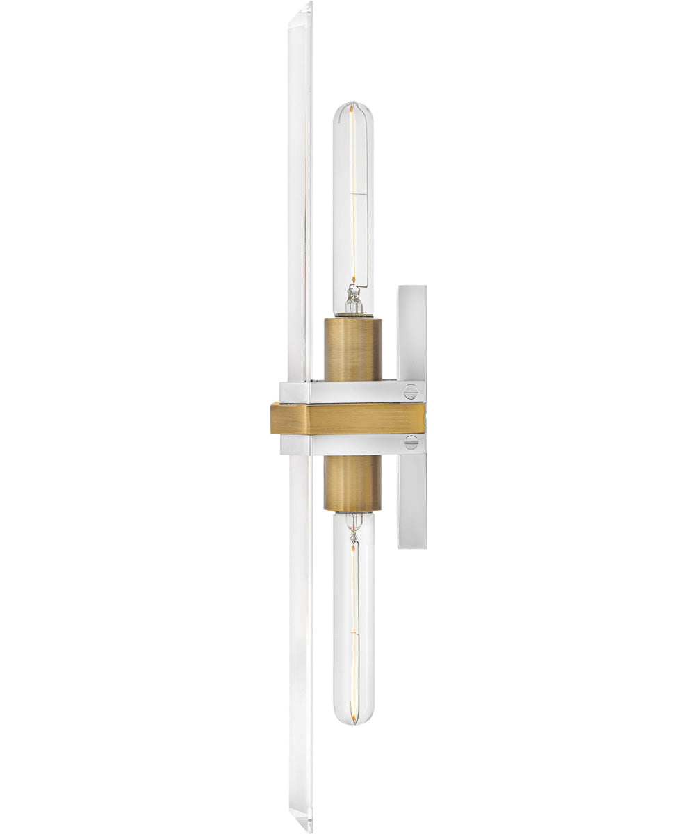 Kipton 2-Light Large Sconce in Polished Nickel