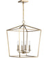 Emma 4-Light Pendant Burnished Brass