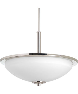 Replay 3-Light Inverted Pendant Polished Nickel
