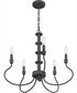 Adela 5-light Chandelier Mottled Black