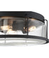 Ludlow Medium 3-light Flush Mount Earth Black