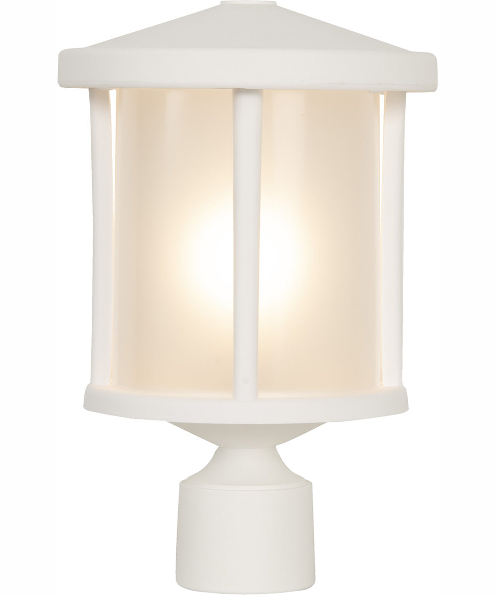 Resilience Lanterns 1-Light Outdoor Post Mount Matte White