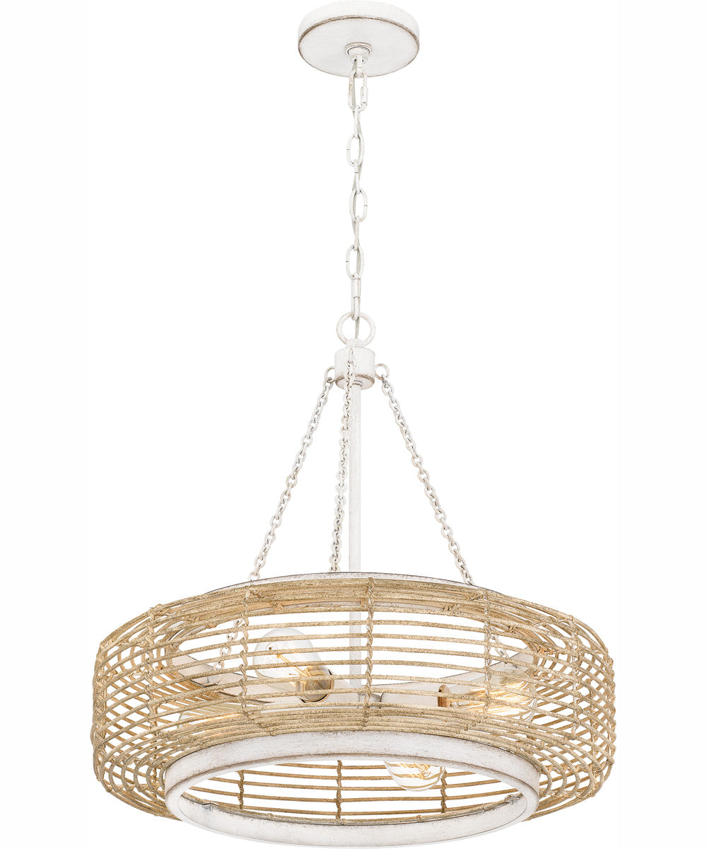 Quoizel Pendant 4-light Pendant Antique White