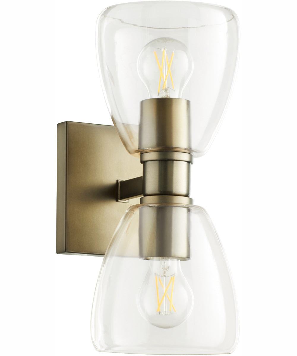 Relo 2-light Wall Mount Light Fixture Dark Brass