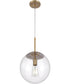 Gaze 1-Light Pendant Satin Brass