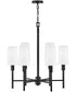 Fenwick 6-Light Medium Chandelier in Black