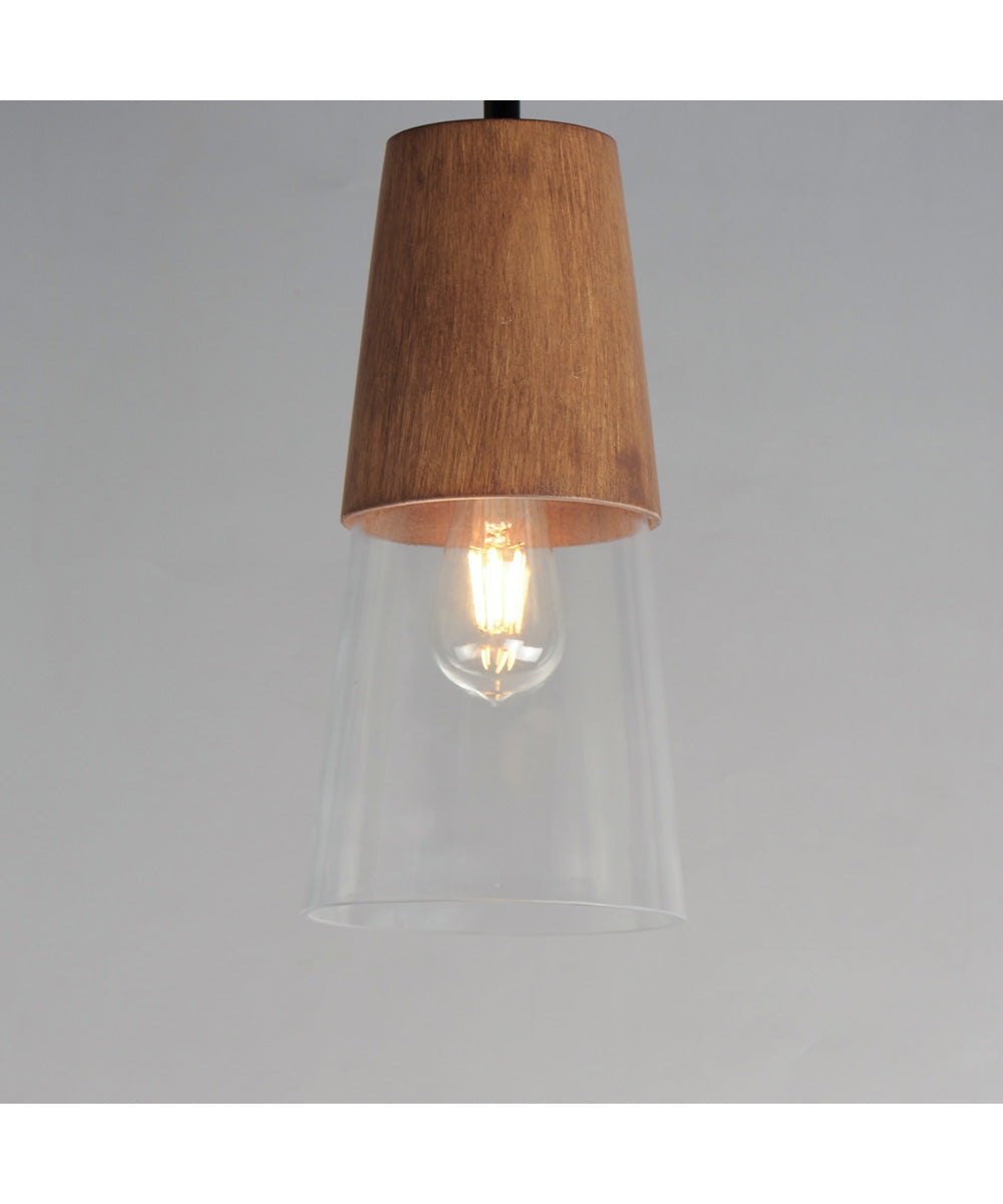 Carpenter 6.5 inch Mini Pendant Walnut / Black