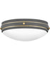 Oliver 3-Light Medium Flush Mount in Dark Matte Grey