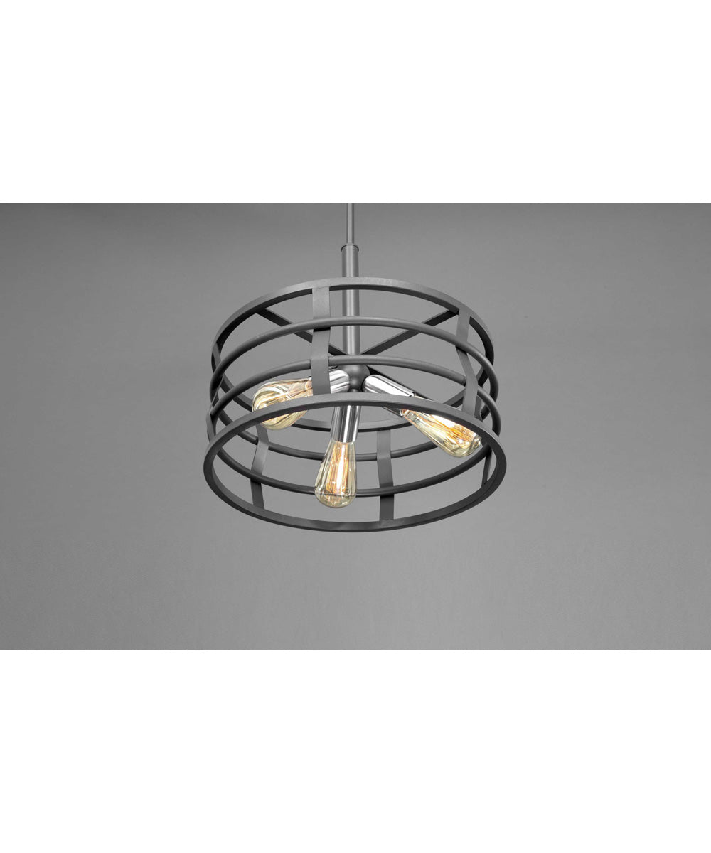 Remix 3-Light Global Pendant Light Graphite