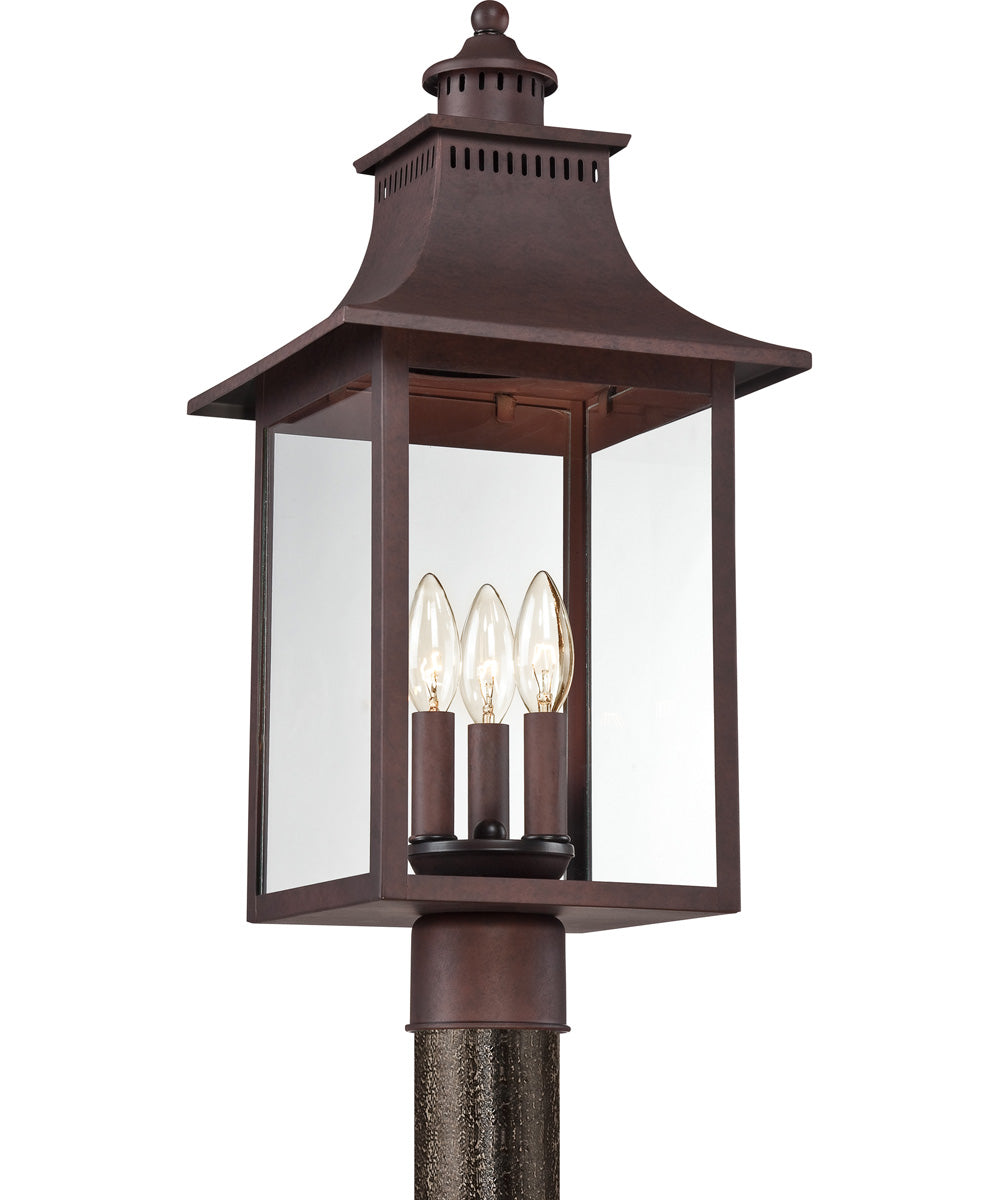 Chancellor Large 3-light Outdoor Post Light Copper Bronze