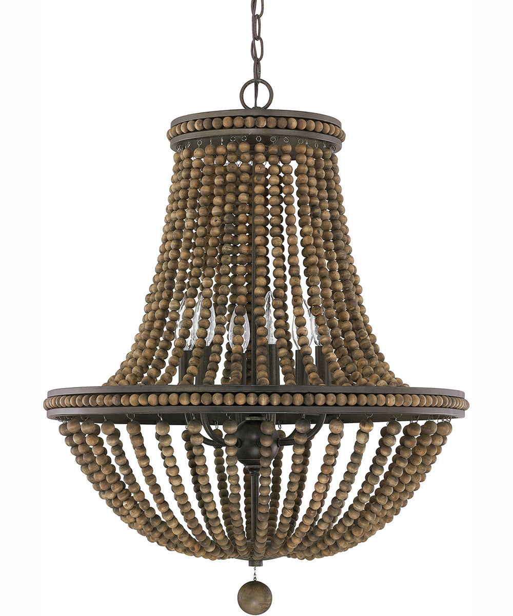 Handley 6-Light Chandelier Tobacco