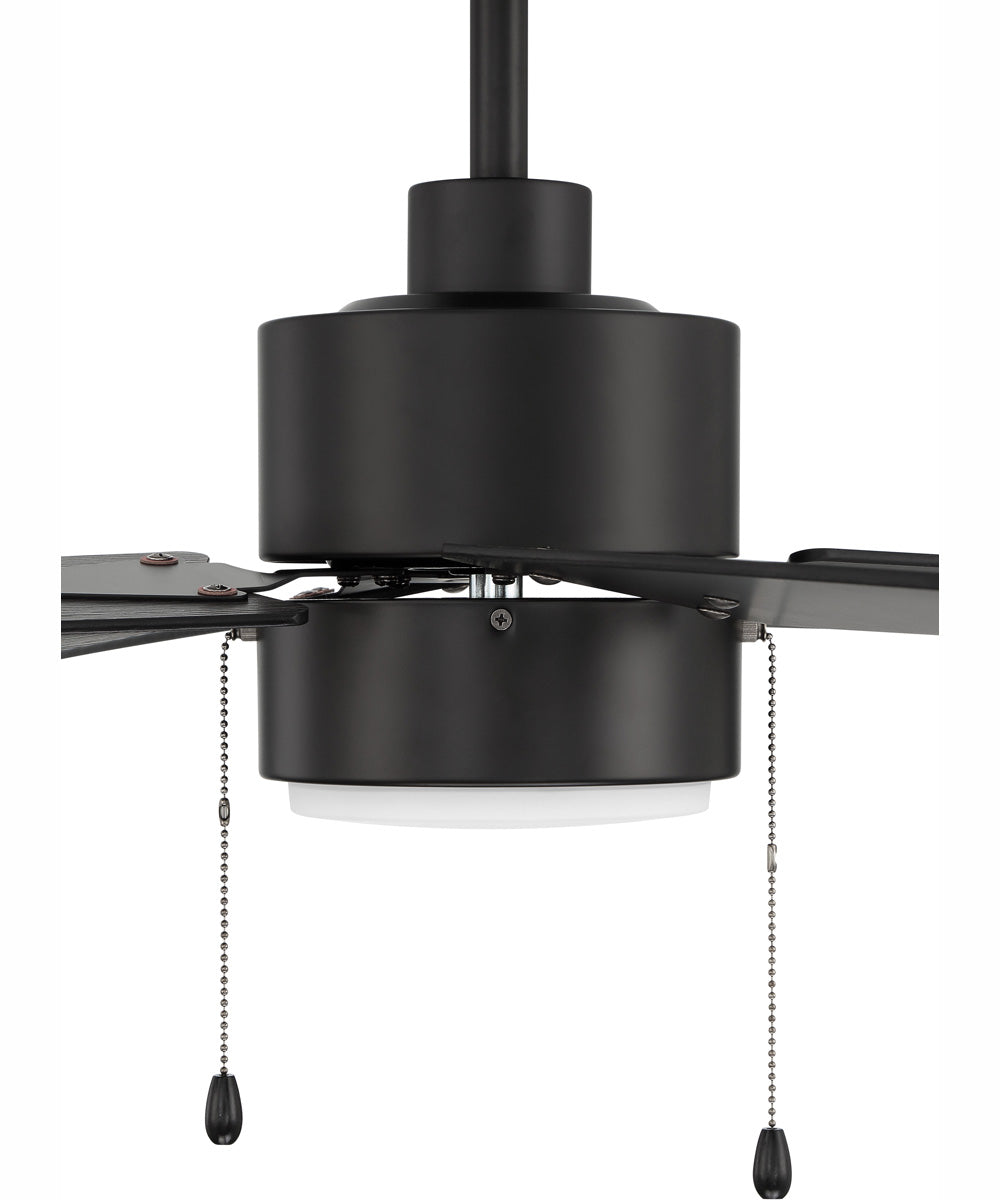 52" Terie 1-Light Ceiling Fan Flat Black
