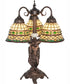 23" High Tiffany Roman 3 Light Table Lamp