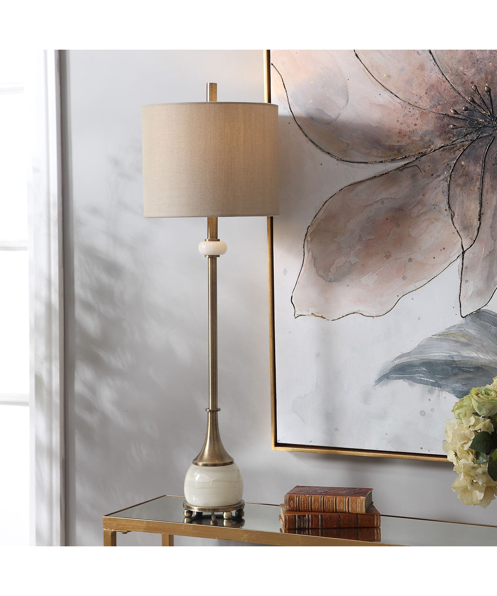 Natania Plated Brass Buffet Lamp
