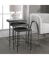 India Black Nesting Tables, Set of 3