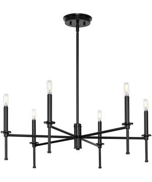 Elara 6-Light New Traditional  Chandelier Light Matte Black