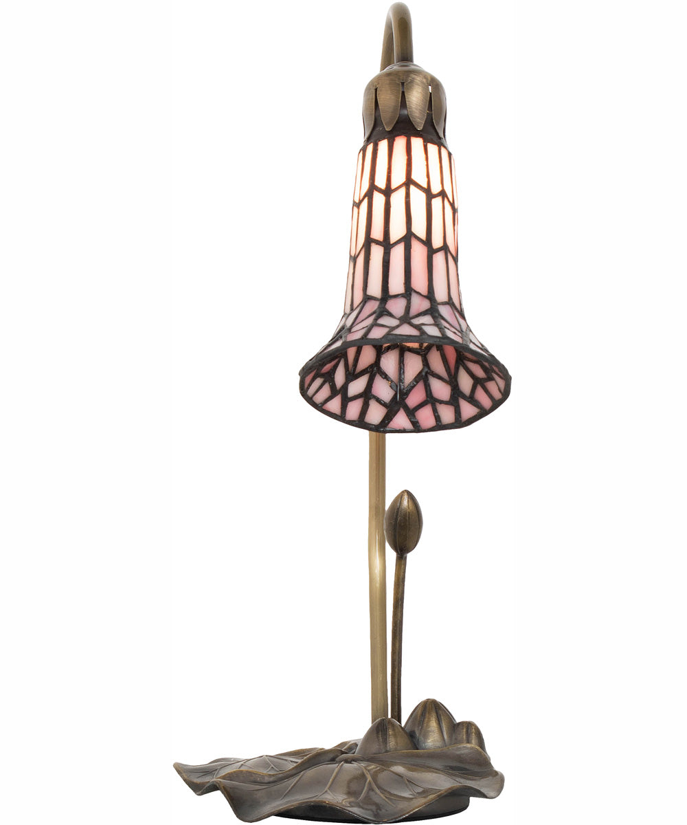 16" High Stained Glass Pond Lily Accent Lamp