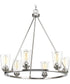 Debut 6-Light Farmhouse Chandelier Light Brushed Nickel