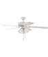 52" Decorator's Choice 3-Light Ceiling Fan Matte White