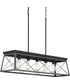 Briarwood 5-Light Textured Cerused Black Farmhouse Style Linear Island Chandelier Light Textured Black