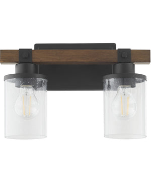 Alpine 2-light Bath Vanity Light Textured Black Walnut