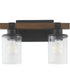 Alpine 2-light Bath Vanity Light Textured Black Walnut