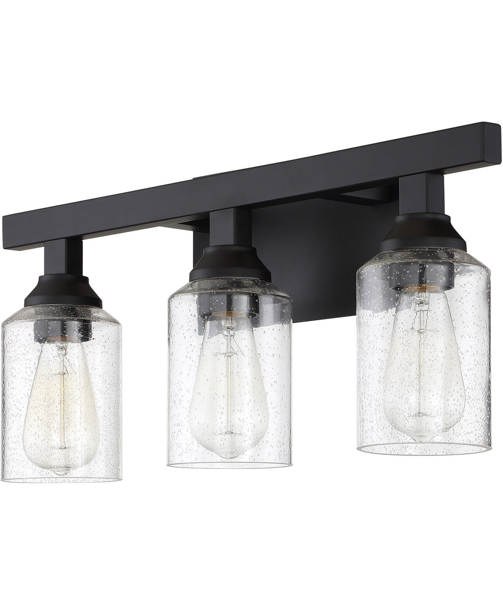 Chicago 3-Light Bath Vanity Light Flat Black
