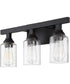 Chicago 3-Light Bath Vanity Light Flat Black