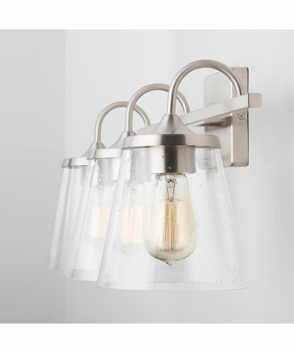 Jayne 3-Light Vanity Brushed Nickel